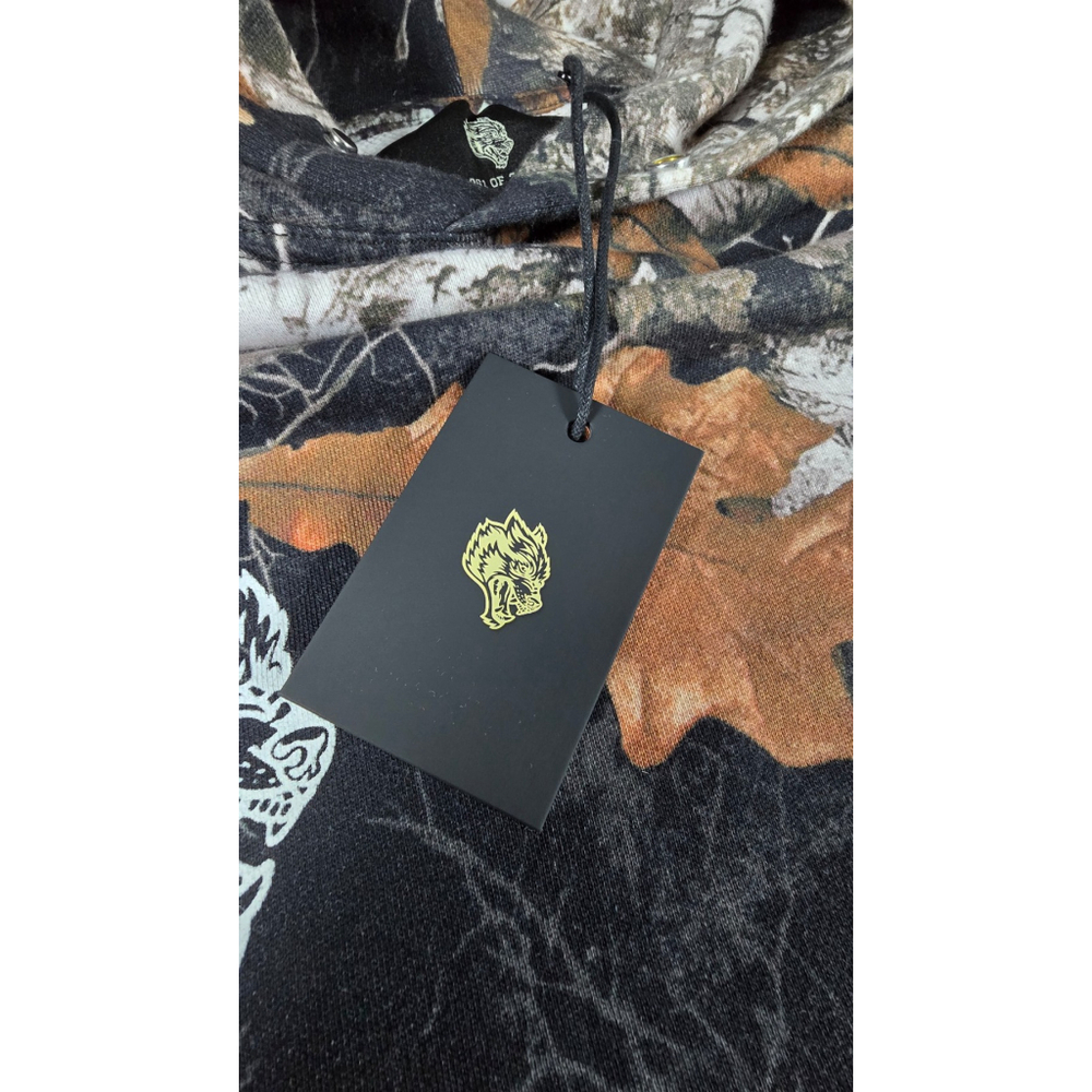 Darc Sport Respect the Wolves Pierce Hoodie in Darc Woodland Camo - Picture 4 of 5